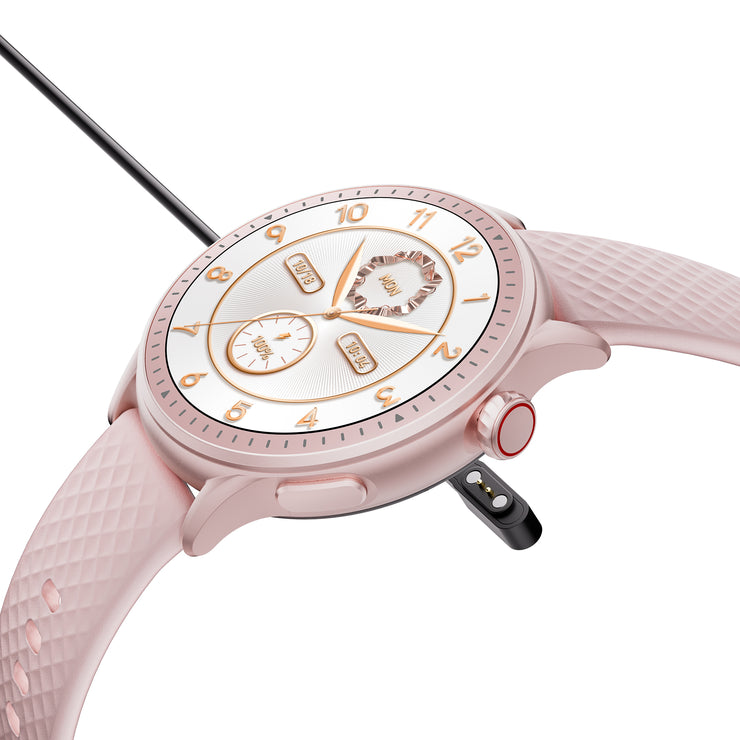 G-WAY AMOLED COLOR ROSA SMARTWATCH AMOLED RENDONDO CARGA INALÁMBRICA
