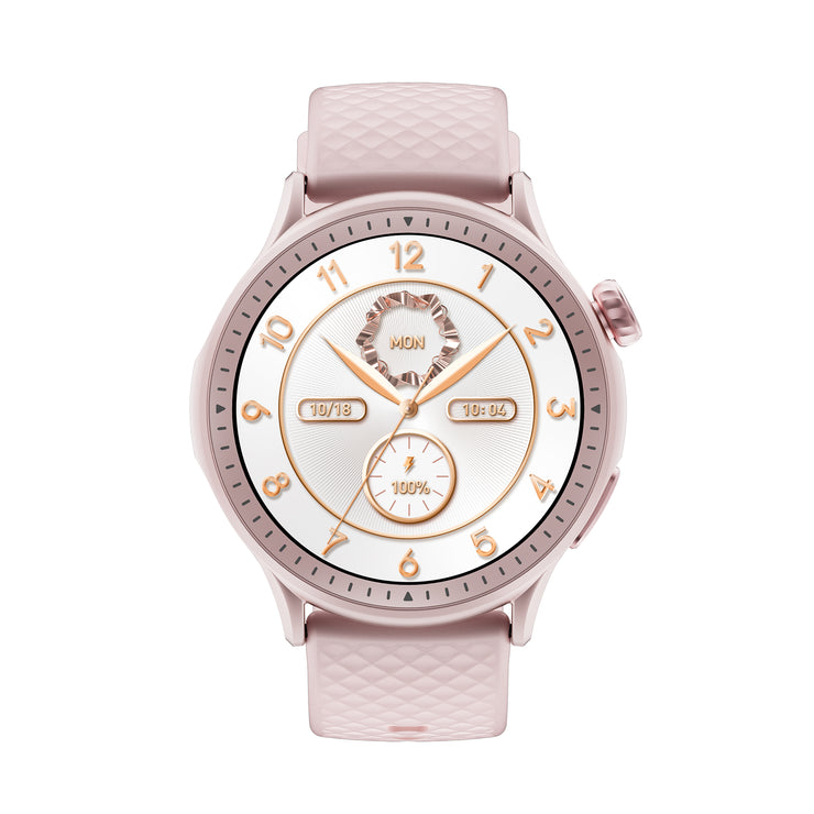 Smartwatch rosa forma redonda marca Gualaru